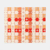 Abstrakte Halbkreise Mod Op Fusion Art Muster Fleecedecke (Vorderseite (Horizontal))