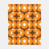 Abstrakte Halbkreise Mod Op Fusion Art Muster Fleecedecke (Vorderseite)