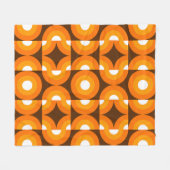 Abstrakte Halbkreise Mod Op Fusion Art Muster Fleecedecke (Vorderseite (Horizontal))