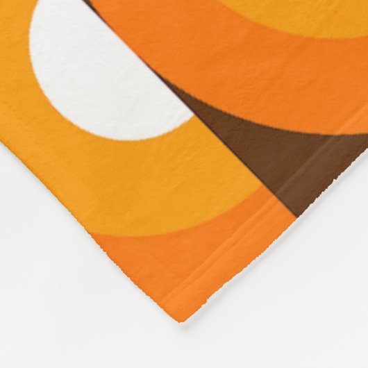 Abstrakte Halbkreise Mod Op Fusion Art Muster Fleecedecke (Ecke)