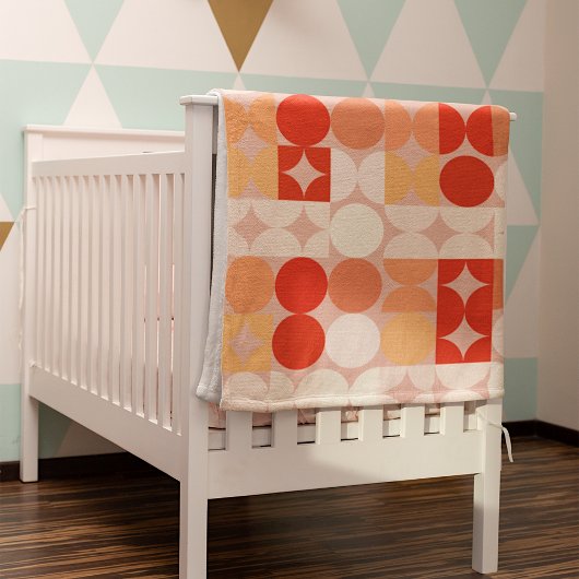 Abstrakte Halbkreise Mod Op Fusion Art Muster Fleecedecke