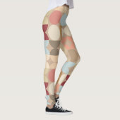 Abstrakte Halbkreise Mod Op Fusion Art Muster Leggings (Rechts)
