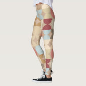 Abstrakte Halbkreise Mod Op Fusion Art Muster Leggings (Links)