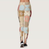Abstrakte Halbkreise Mod Op Fusion Art Muster Leggings (Rückseite)