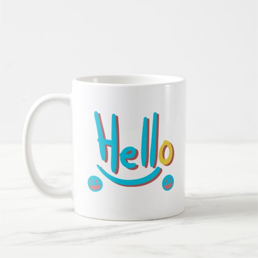 Abstrakte Hallo Musterkunst Kaffeetasse (Links)