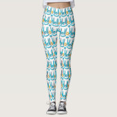 Abstrakte Hallo Musterkunst Leggings (Vorderseite)