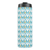 Abstrakte Hallo Musterkunst Thermosbecher (Vorderseite)