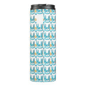 Abstrakte Hallo Musterkunst Thermosbecher (Rückseite)