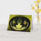 Abstrakte Halloween-Karte Nr. 1 Karte (Gelbe Blume)