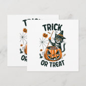 Abstrakte Halloween-Katze (Vorne/Hinten)