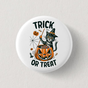 Abstrakte Halloween-Katze Button
