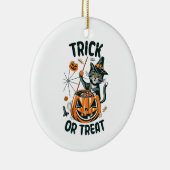 Abstrakte Halloween-Katze Keramik Ornament (Rechts)