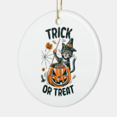 Abstrakte Halloween-Katze Keramik Ornament (Links)