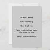 Abstrakte Halloween-Kostümparty Einladung (Rückseite)