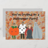 Abstrakte Halloween-Kostümparty Einladung (Vorne/Hinten)