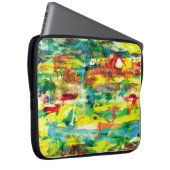 abstrakte Hand gezeichnet Ölmalerei Zusammensetzun Laptopschutzhülle (Vorne Rechts)