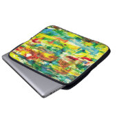 abstrakte Hand gezeichnet Ölmalerei Zusammensetzun Laptopschutzhülle (Vorne Knopf)