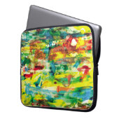 abstrakte Hand gezeichnet Ölmalerei Zusammensetzun Laptopschutzhülle (Vorderseite Links)