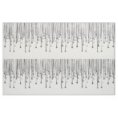 Abstrakte Hand gezeichnete Schwarz-weiße Stoff (Fat Quarter (45,7 x 55,9 cm))
