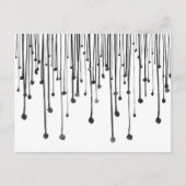 Abstrakte Hand gezogene Schwarz-weiße Wassertropfe Postkarte (Vorderseite)