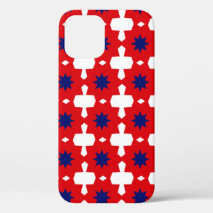Abstrakte Hand Zeichnend 70er geometrischer Fliese Case-Mate iPhone Hülle