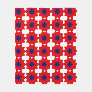 Abstrakte Hand Zeichnend 70er geometrischer Fliese Fleecedecke