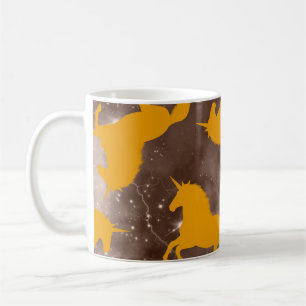 Abstrakte Hand Zeichnend Einhornpferde Nahtloser P Kaffeetasse