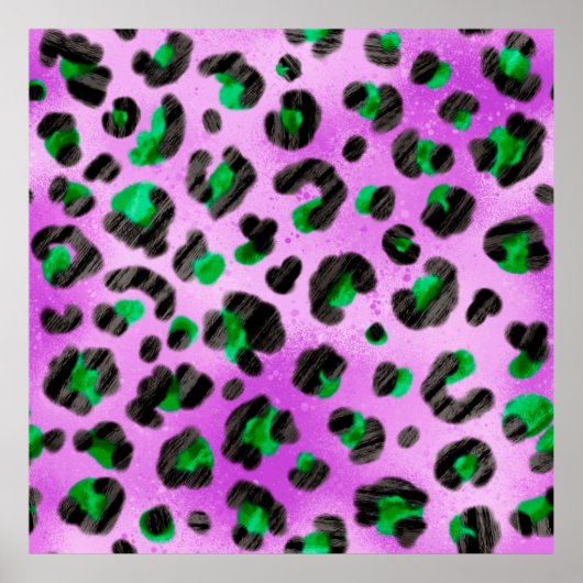 Abstrakte Hand Zeichnend Furry Brush Strokes Nahtl Poster (Vorne)