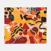 Abstrakte Hand Zeichnend geometrische Formen Pinse Fleecedecke (Vorderseite (Horizontal))