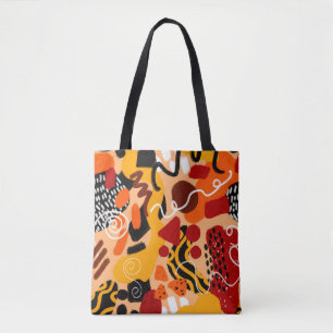 Abstrakte Hand Zeichnend geometrische Formen Pinse Tasche