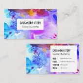 Abstrakte handbemalte Aquarellsteine Visitenkarte (Vorne/Hinten)