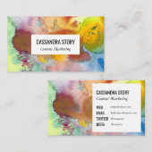 Abstrakte handbemalte Aquarellsteine Visitenkarte (Vorne/Hinten)