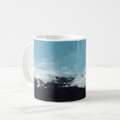 Abstrakte handbemalte Landschaft Kaffeetasse (Vorderseite Links)