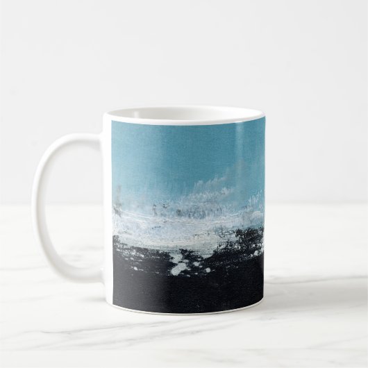 Abstrakte handbemalte Landschaft Kaffeetasse (Links)