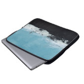 Abstrakte handbemalte Landschaft Laptopschutzhülle (Vorne Knopf)