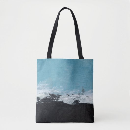 Abstrakte handbemalte Landschaft Tasche (Vorderseite)