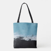 Abstrakte handbemalte Landschaft Tasche (Rückseite)