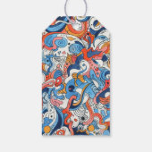 Abstrakte Handdoodles Geschenkanhänger (Rückseite)