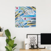 Abstrakte Handfarbe Poster (Heimbüro)