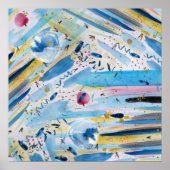 Abstrakte Handfarbe Poster (Vorne)