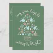 Abstrakte handgearbeitete Pastelle Whimsisches Wei Feiertagskarte (Vorne/Hinten)