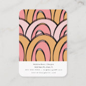 Abstrakte handgefertigte Kunsthandwerkskarten Telefonnummerkarte (Rückseite)