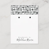 Abstrakte handgefertigte Kunsthandwerkskarten Telefonnummerkarte (Vorderseite)