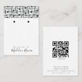 Abstrakte handgefertigte Kunsthandwerkskarten Telefonnummerkarte (Vorne/Hinten)