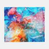 Abstrakte handgefertigte Textur. blau und oran Fleecedecke (Vorderseite (Horizontal))