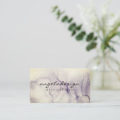 Abstrakte handgestrichene Wasserfarbe Ombre Splash Visitenkarte (Stehend Vorderseite)