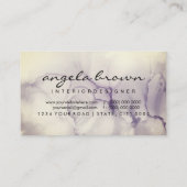 Abstrakte handgestrichene Wasserfarbe Ombre Splash Visitenkarte (Rückseite)