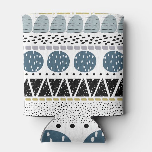 Abstrakte handgezeichnete, kreative Vintage Textur Dosenkühler (Rückseite)