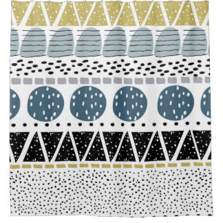 Abstrakte handgezeichnete, kreative Vintage Textur Duschvorhang