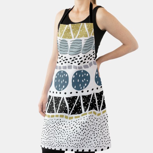 Abstrakte handgezeichnete, kreative Vintage Textur Schürze (InSitu)